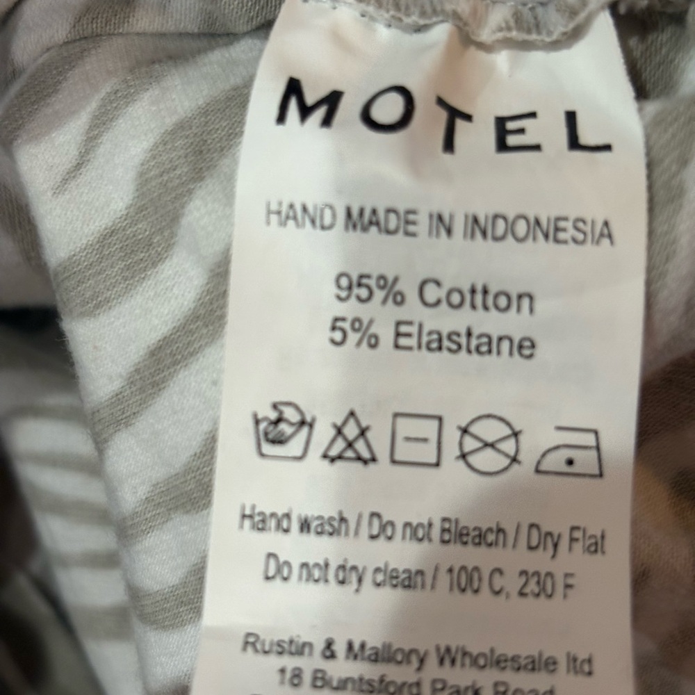 Motel Rocks Zebra Pattern Mini Ruched Dress Size Medium - Picture 7 of 7
